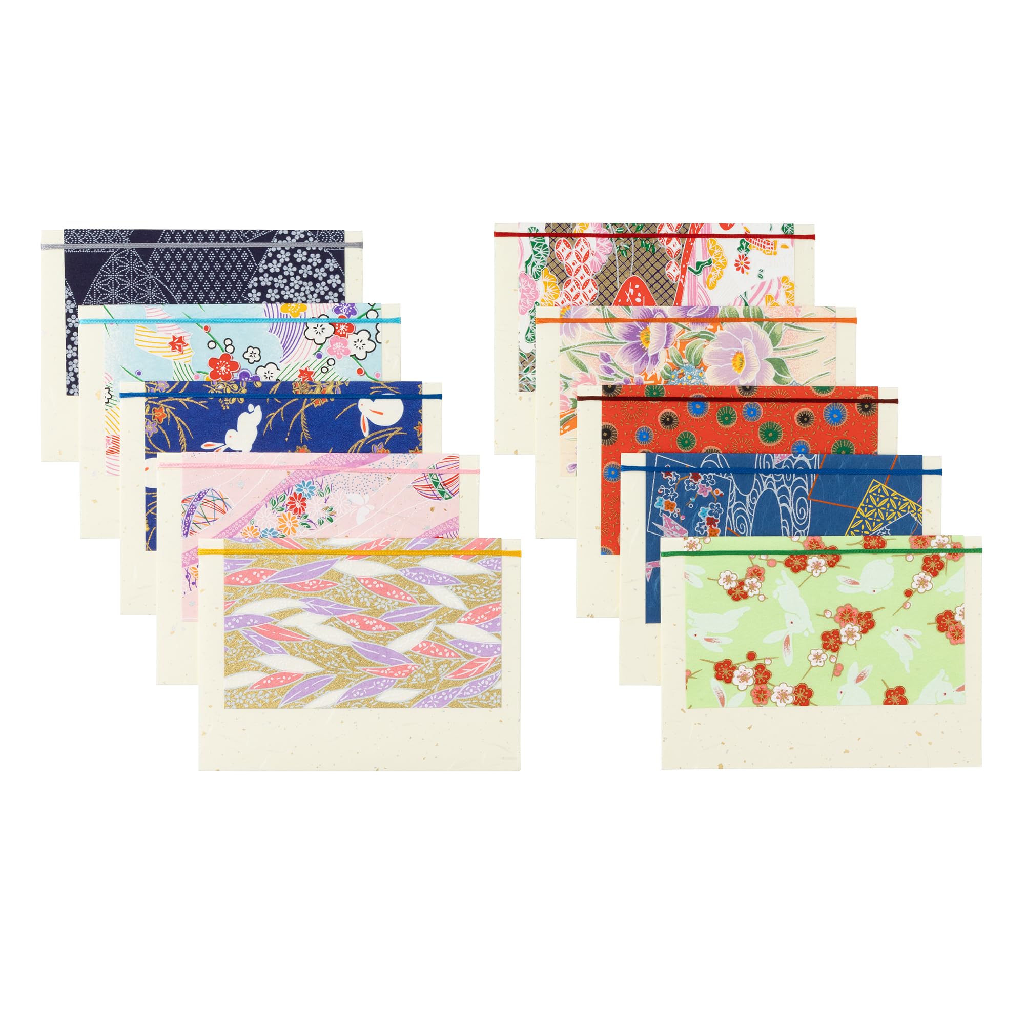 Yuzen Washi Greeting Cards, Set of 10