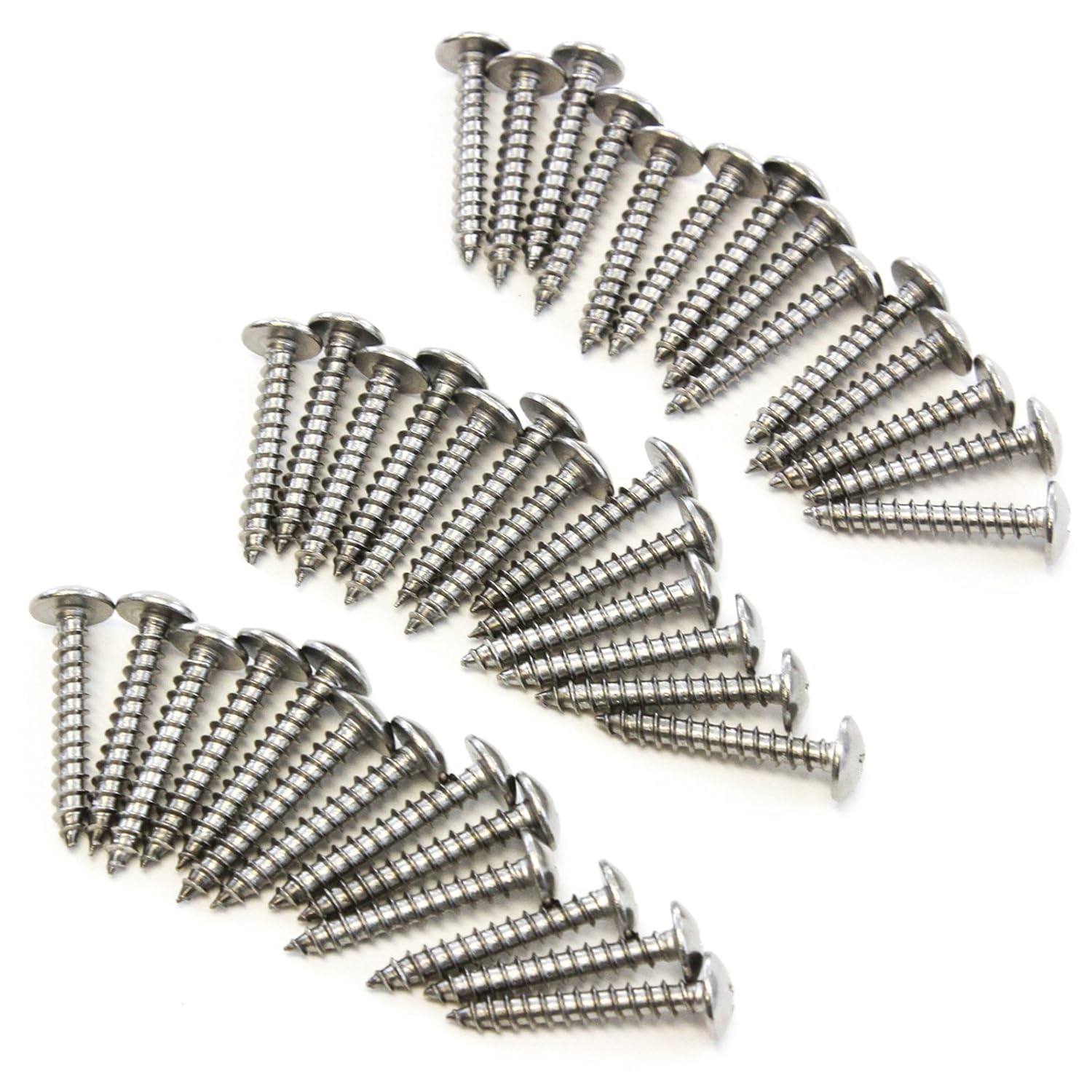 160 Piece Truss Head Screw Set for Dock Bumper Installation Marine Grade Stainless Steel 10 x 1-1/4 Inches SS