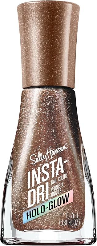 Insta-Dri Holo-Glow Nail Polish | Quick Dry, Long Lasting, Streak-Free Shine | Semi-Opaque, Shimmery | 105 On the Glow | Holographic Brown Nail Color