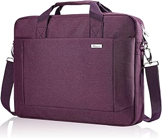 Voova Borsa Porta PC, Impermeabile Espandibile Borsa Laptop a Spalla Compatibile con 17 17.3 Pollici Notebook, Poliestere Custodia Portatile Computer Messenger per Viaggio Lavoro Uomo Donna,Viola