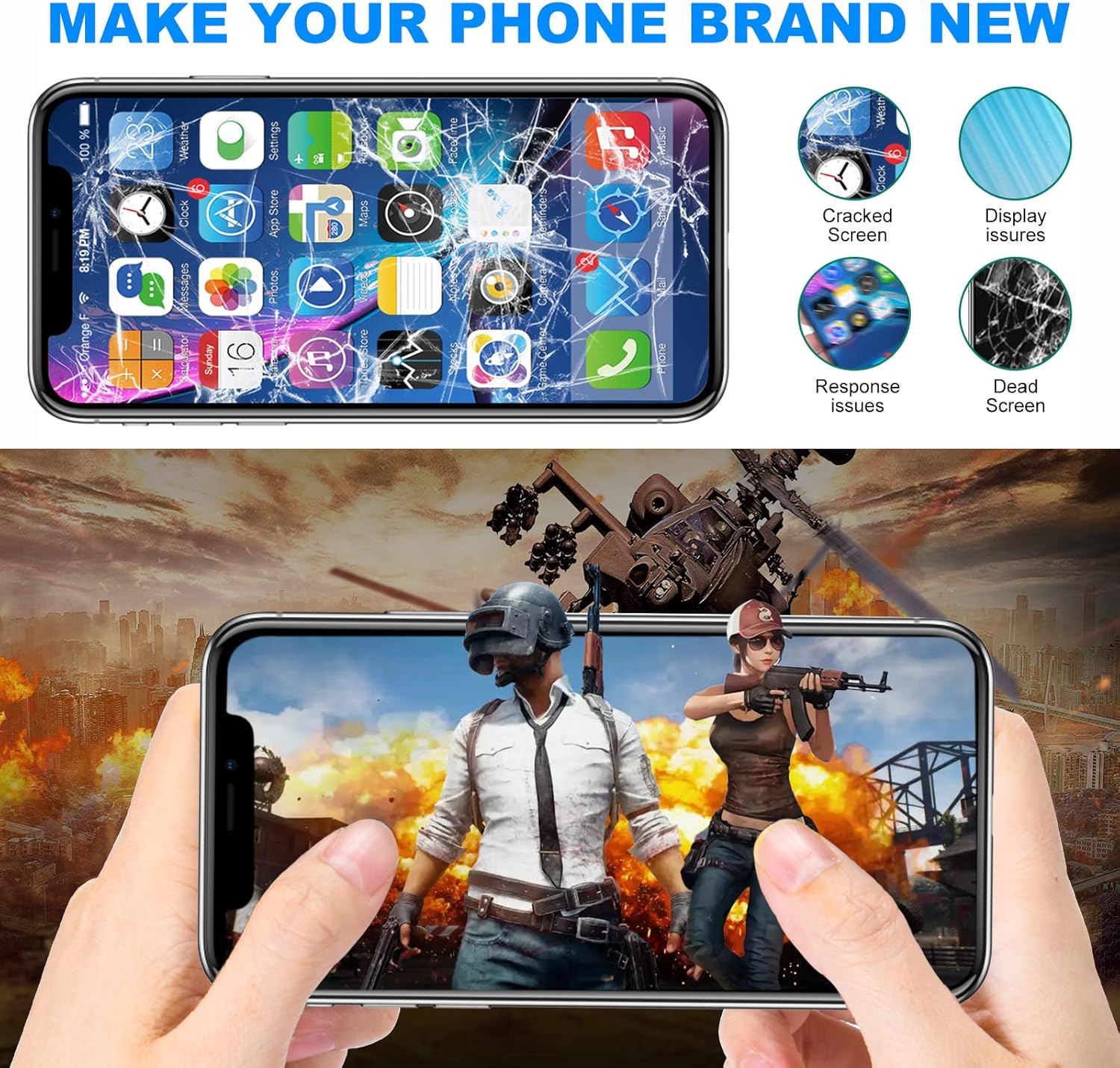 YPLANG for iPhone XR Screen Replacement | Original Pantalla iPhone XR LCD Display 6.1 inch | Touch Screen Digitizer Assembly with Complete Cell Phone Repair Tools : Cell Phones & Accessories