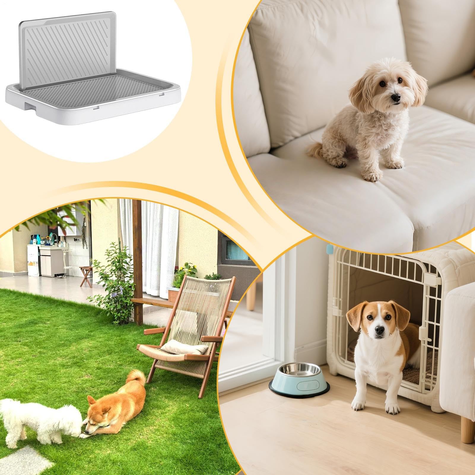 Tablett für das Töpfchentraining, auslaufsicher, für den Innen- und Außenbereich, saugfähiges Gitter, Windeltraining für kleine Tiere | für Haus Wohnung Schlafzimmer