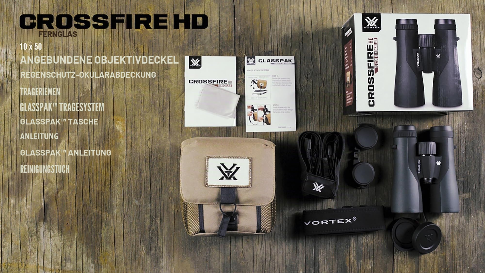 Vortex Crossfire HD 10x50 New, CF-4313, Schwarz