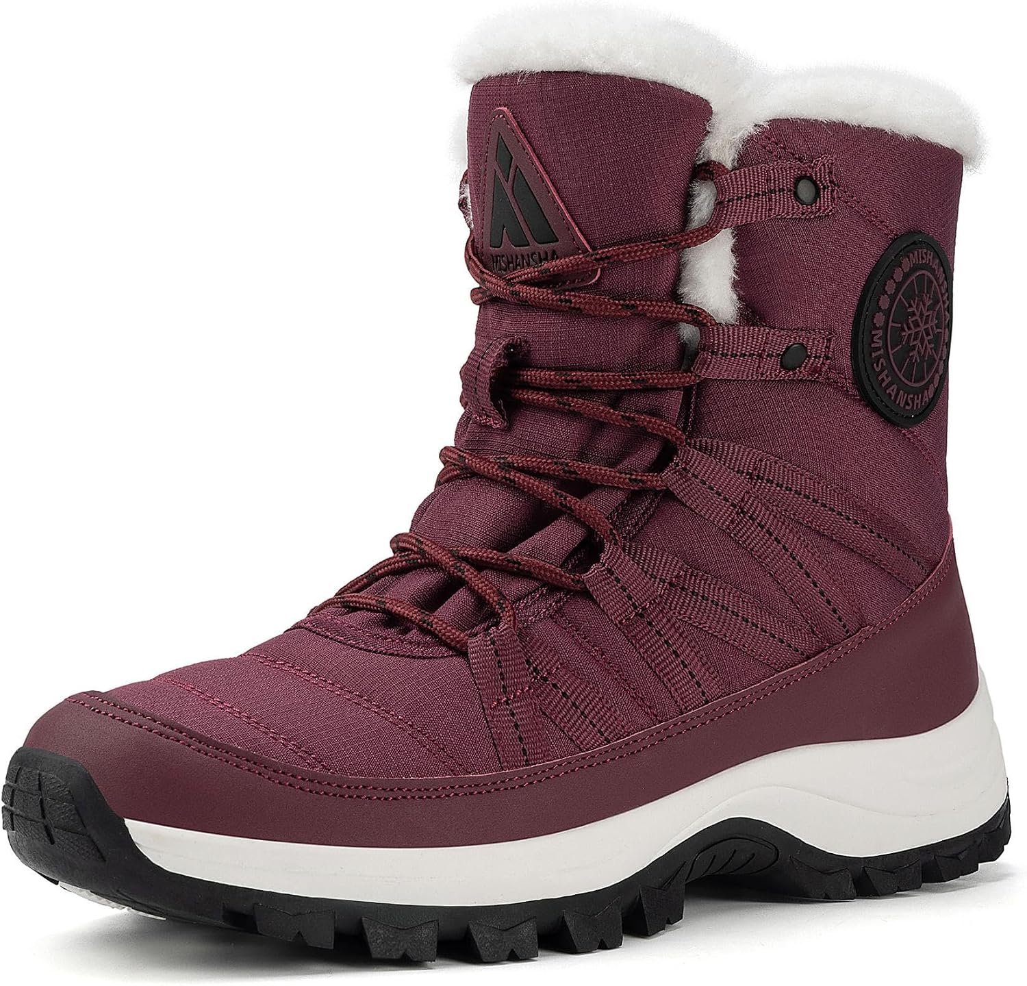 Mishansha Womens Snow Boots Fur Lined Water-Resistant