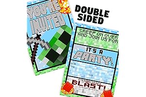 Minecraft Birthday Party Invitations for Boys