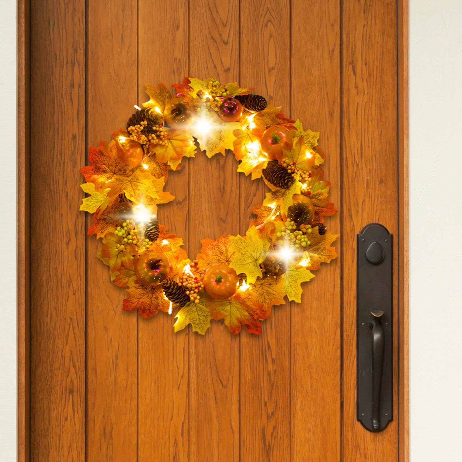 Ghirlanda Autunnale per Porta d'Ingresso Ghirlanda di zucche artificiali