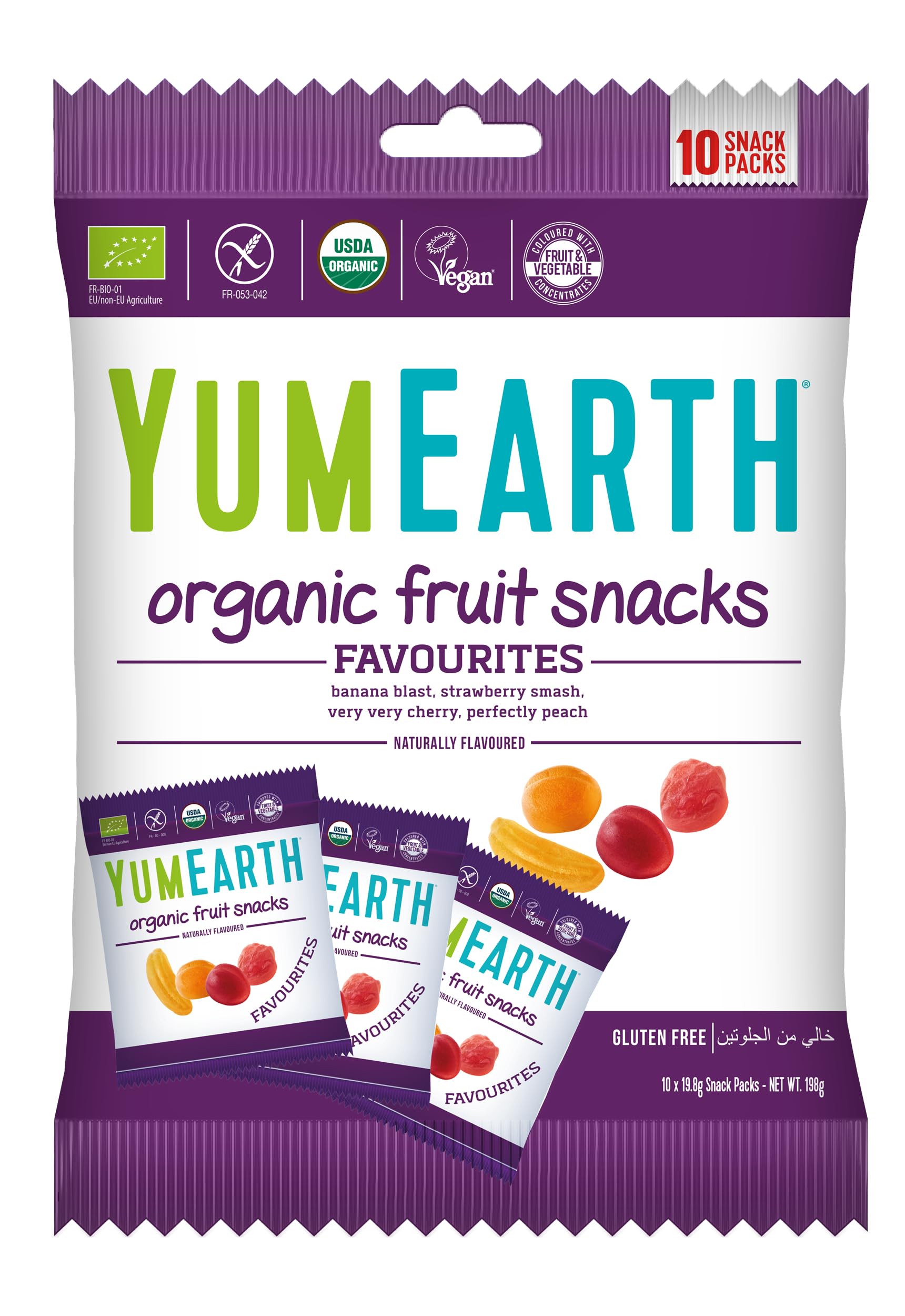 Yum Earth Organic Fruit Snack Multipack 198g