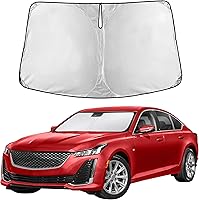 Vista 75 de EcoNour Parasol para parabrisas de camiones con bolsillo de almacenamiento Parasol reflectante de material 240T para protección contra rayos UV