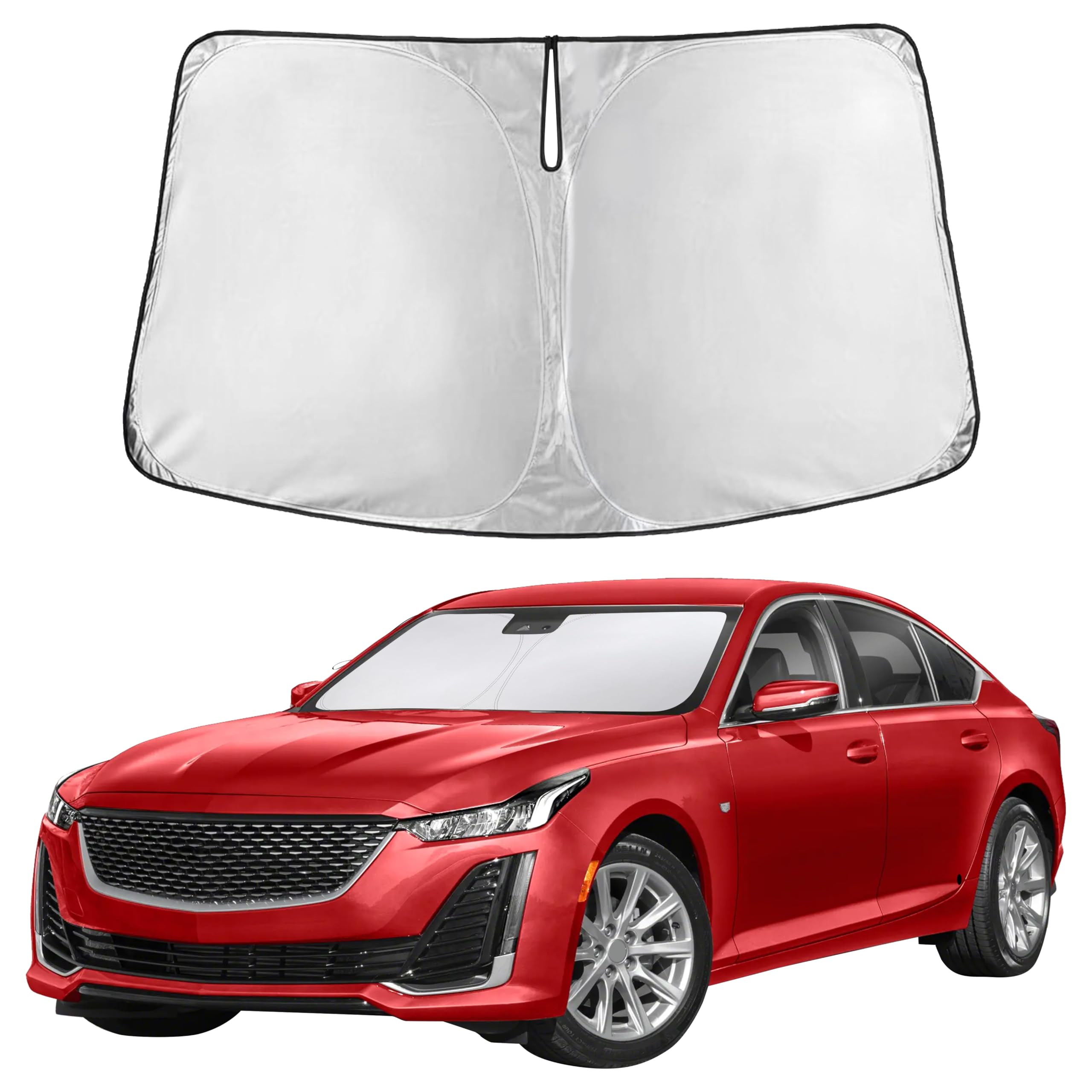 EcoNour Windshield Sunshade Compatible for Cadillac CT5 2020-2024 2025 2026