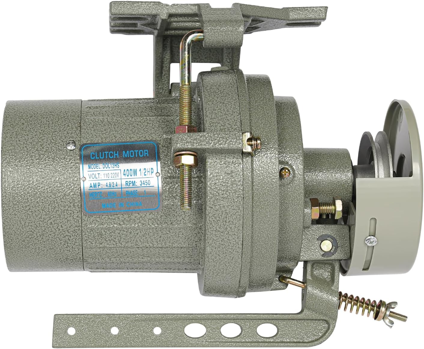 Industrial Sewing Machine Clutch Motor, 400W 3450RPM Electric Sewing Machine Motor with Protective Cover, Low Noise Sewing Machine Brushless Sewing Machine Servo Motor for Industrial Sewing Machine