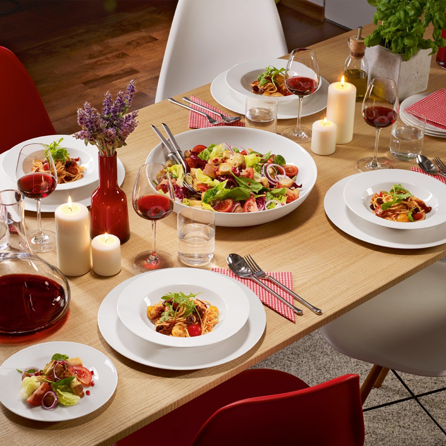 Villeroy & Boch For Me Elegant Bowl for Soups and Salads, Premium Porcelain, Dishwasher Safe, White, 16.5 oz (Pack of 6)