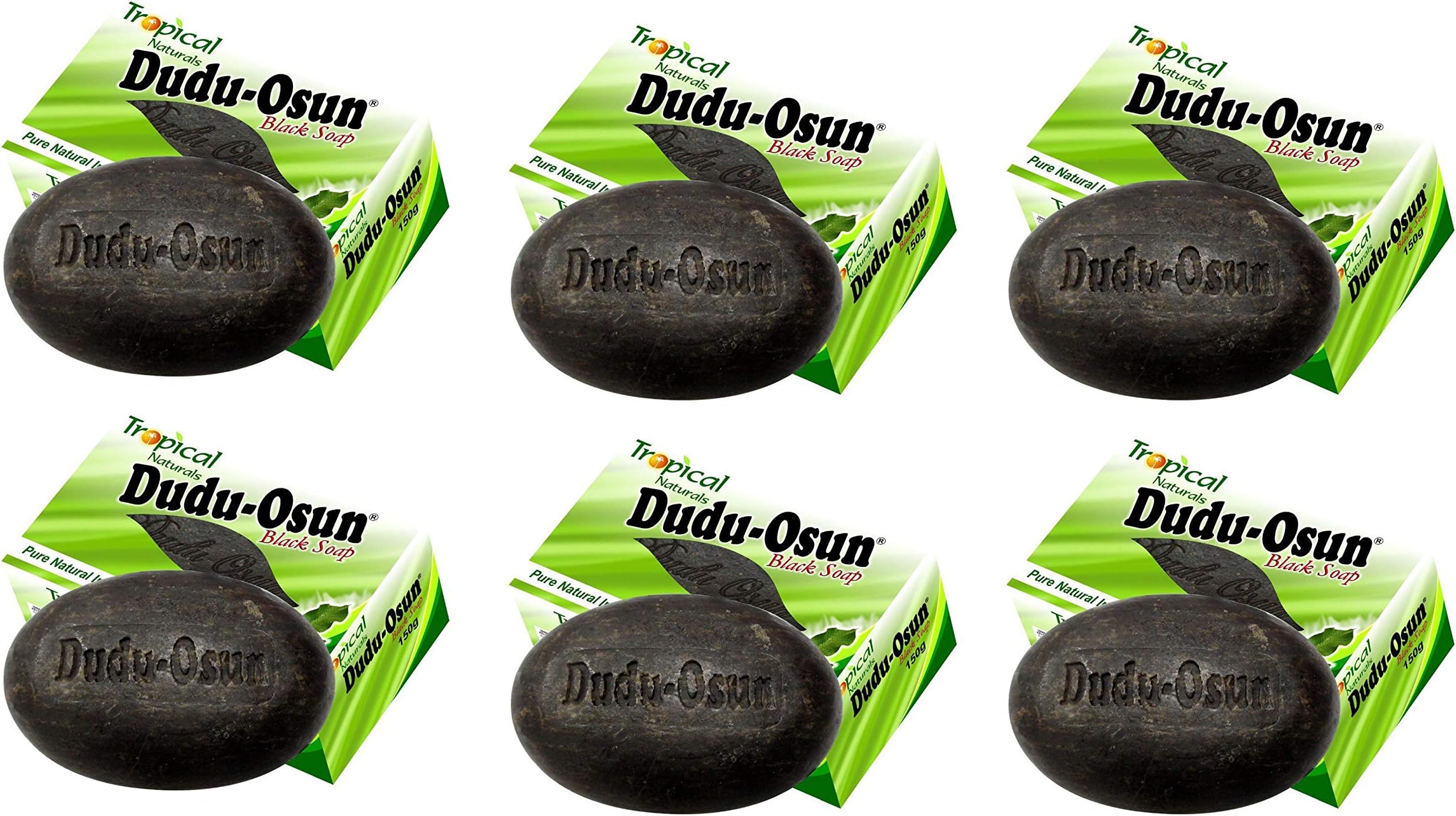 Dudu Osun Tropical African Black Soap, 6 x 150g