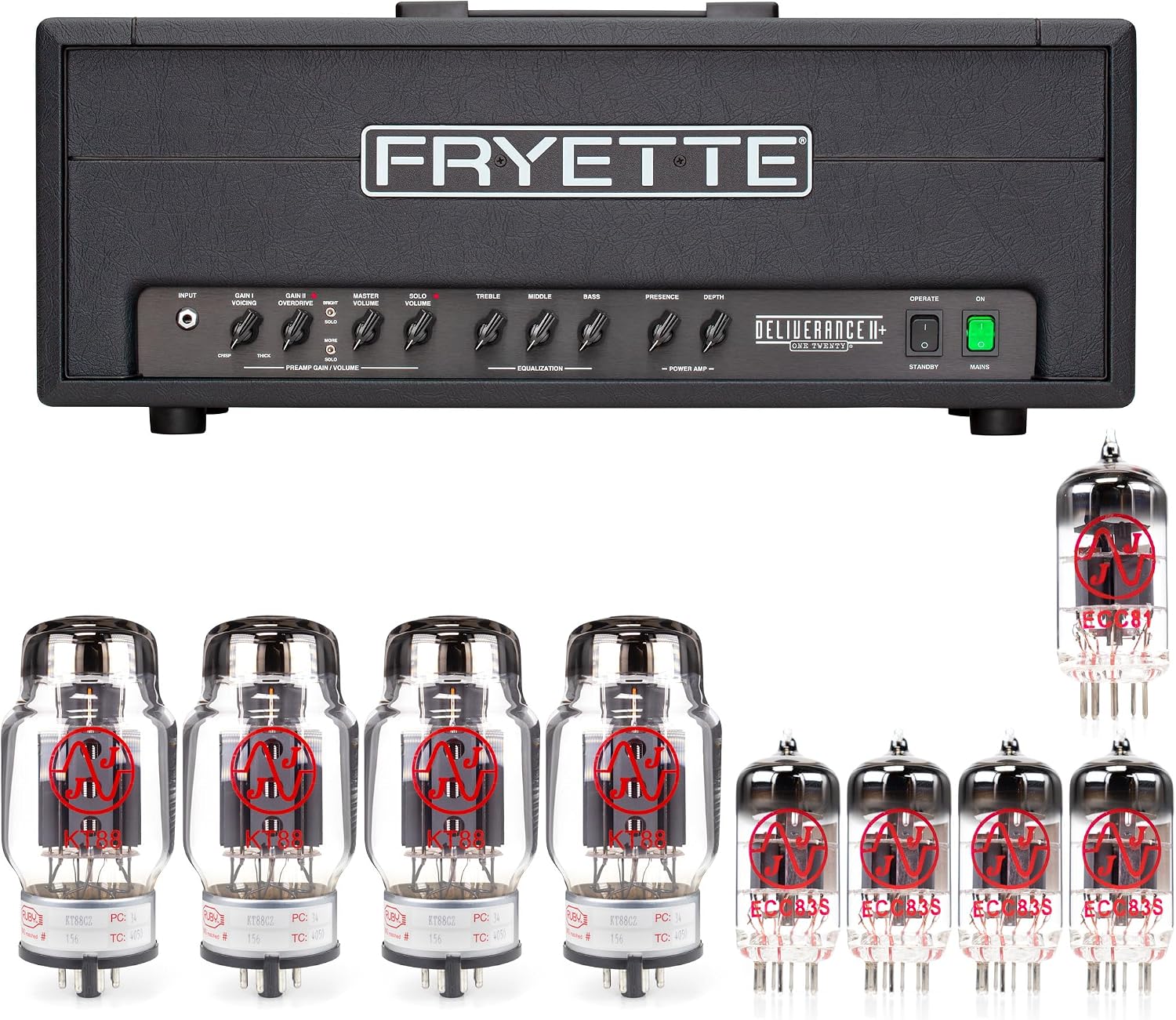 JJ Tubes - Tube Kit for Fryette Deliverance D120 Series II Amp Head for Guitar Amplifiers (RUBY)