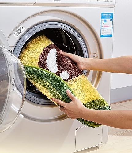 Miniatura 5 de ChezMax Tapete de baño de aguacate, microfibra absorbente, bonito tapete antideslizante en forma de fruta, tapete decorativo para baño, cocina,