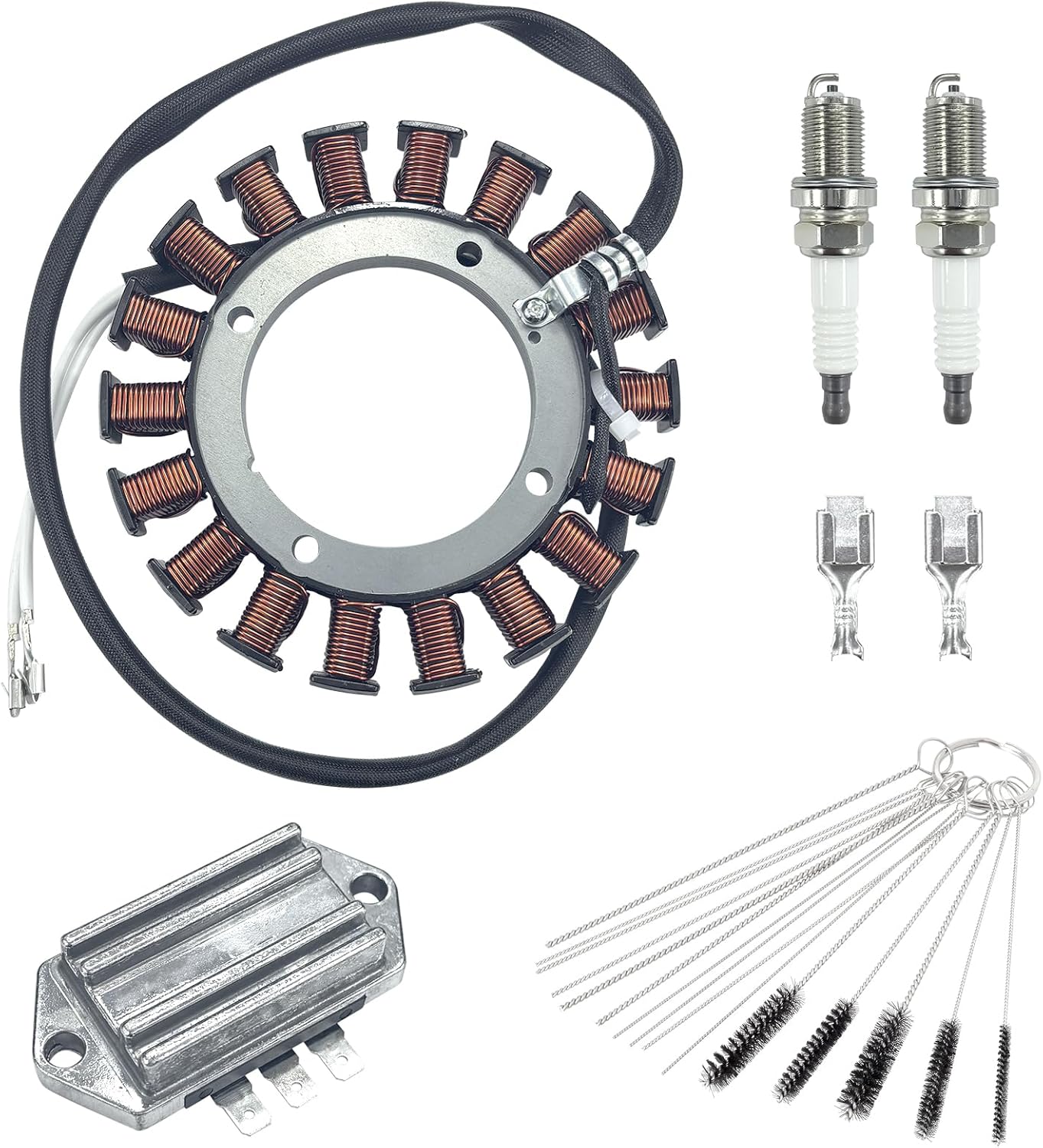 Stator Voltage Regulator Spark Plugs kit Compatible with Kohler CV11-CV15 CV18-CV22 K482 K241 KT715 KT725 KT730 KT735 KT740 KT745 ZT730 ZT740 7000 237878-S 15/20 Amp
