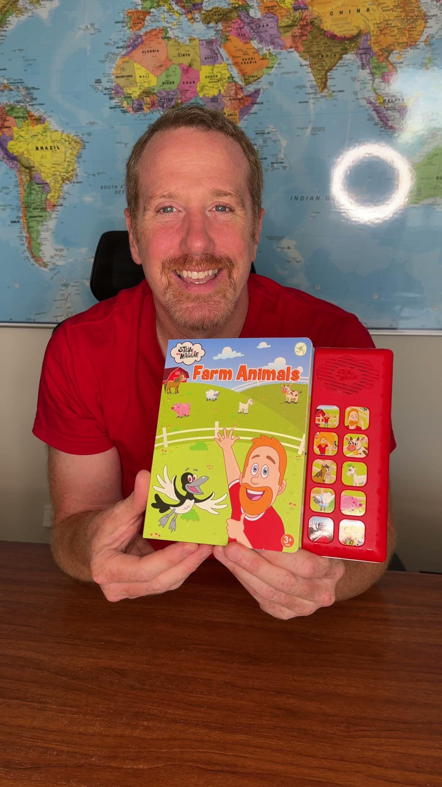 Steve e Maggie Libro Sonoro Animali della Fattoria, 10 Pulsanti con Canzoni per Bambini, Libro Educativo Interattivo per 3+ Anni