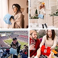 Vista 6 de Hand Warmers Rechargeable with 10000mAh Power Bank, Portable Graphene Heated Electric Hand Warmer Pouch, 5 Level Adjustable Temperature for Women