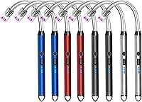 Enrichyourlife 8 Pack Electric Arc Lighters Rechargeable USB Flameless Plasma Flexible Neck for Candles BBQ Camping Fireworks