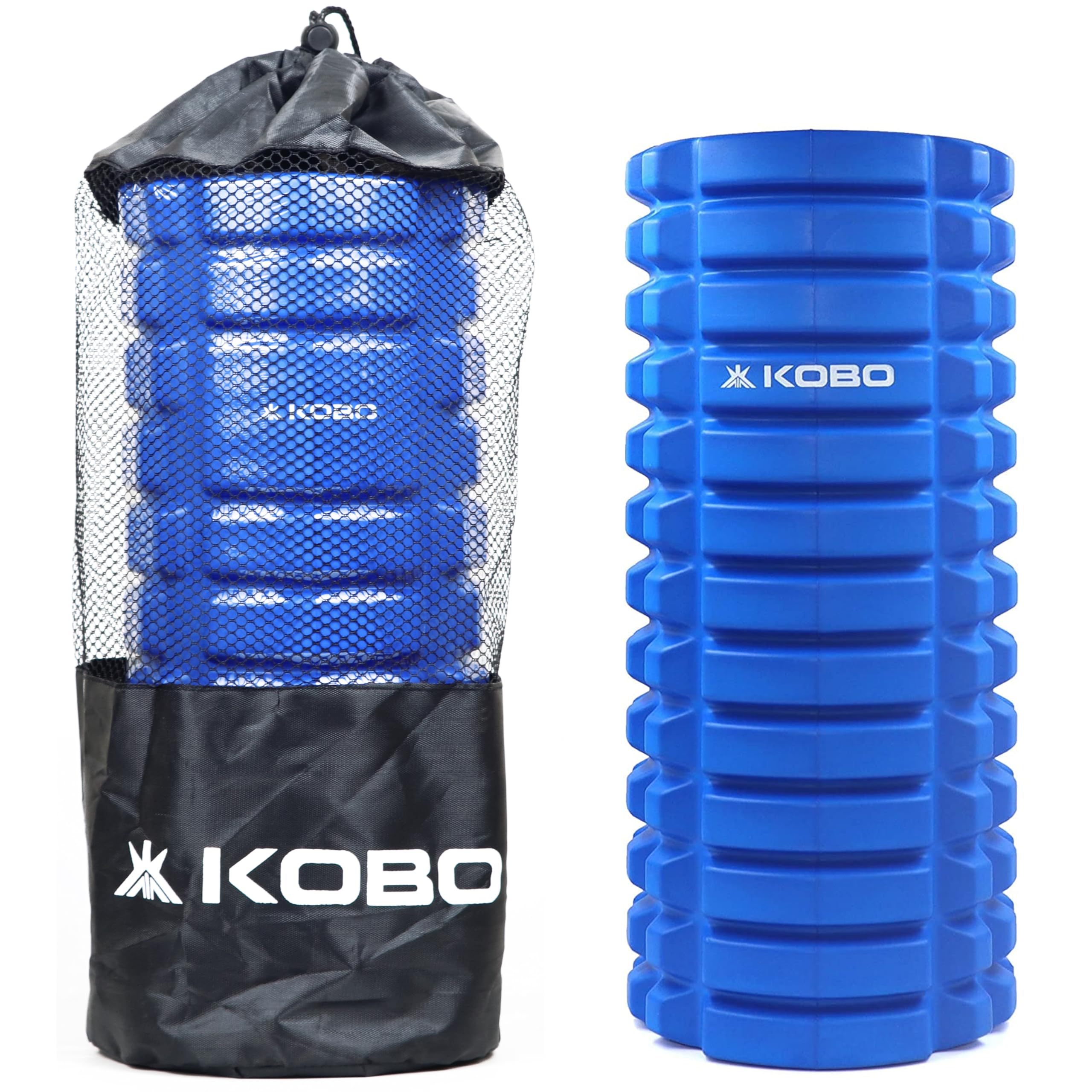 Kobo AC-44 High-Density 13 Inch Long Deep Tissue Roller/Textured Round Foam Rollers - for Back, Physical Therapy, Exercises, Deep Tissue Muscle Massage, 13 Inches (Blue),-image-8