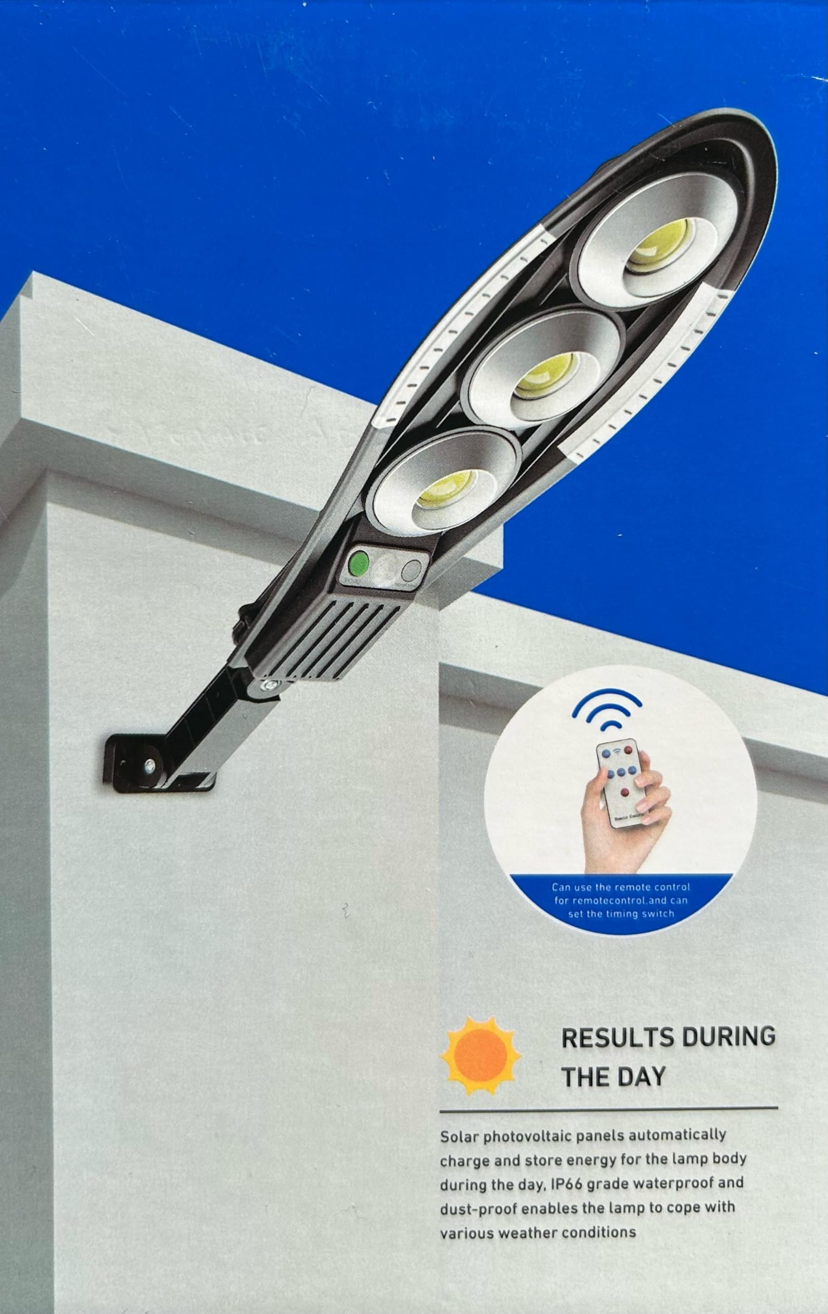 4 Pezzi Faretto LED Solare 150W con Telecomando, Sensore Movimento, Controllo Intelligente e Staffa - IP66 Impermeabile - 3 Modalità Luce - 6500K - CW982-4PZ