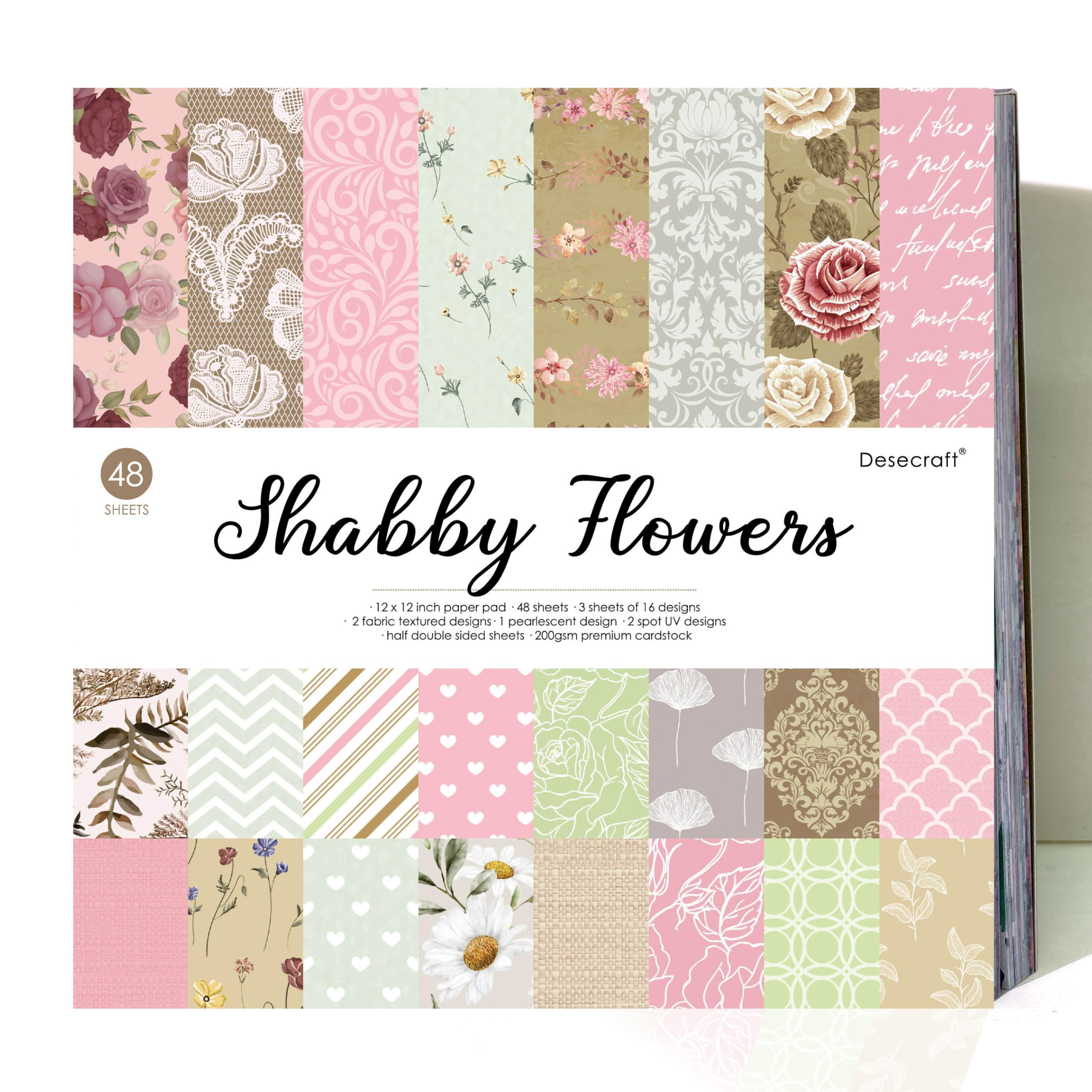 Amazon.com: Desecraft 48 sheets 12x12 Scrapbooking Cardstock