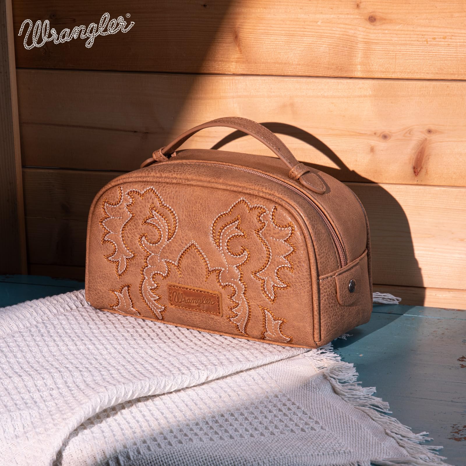 Wrangler PU Leather Makeup and Toiletry Bag