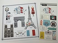 Vista 2 de Scrapbook Customs Kit de álbumes de recortes de papel y pegatinas temáticos Paris City Memories
