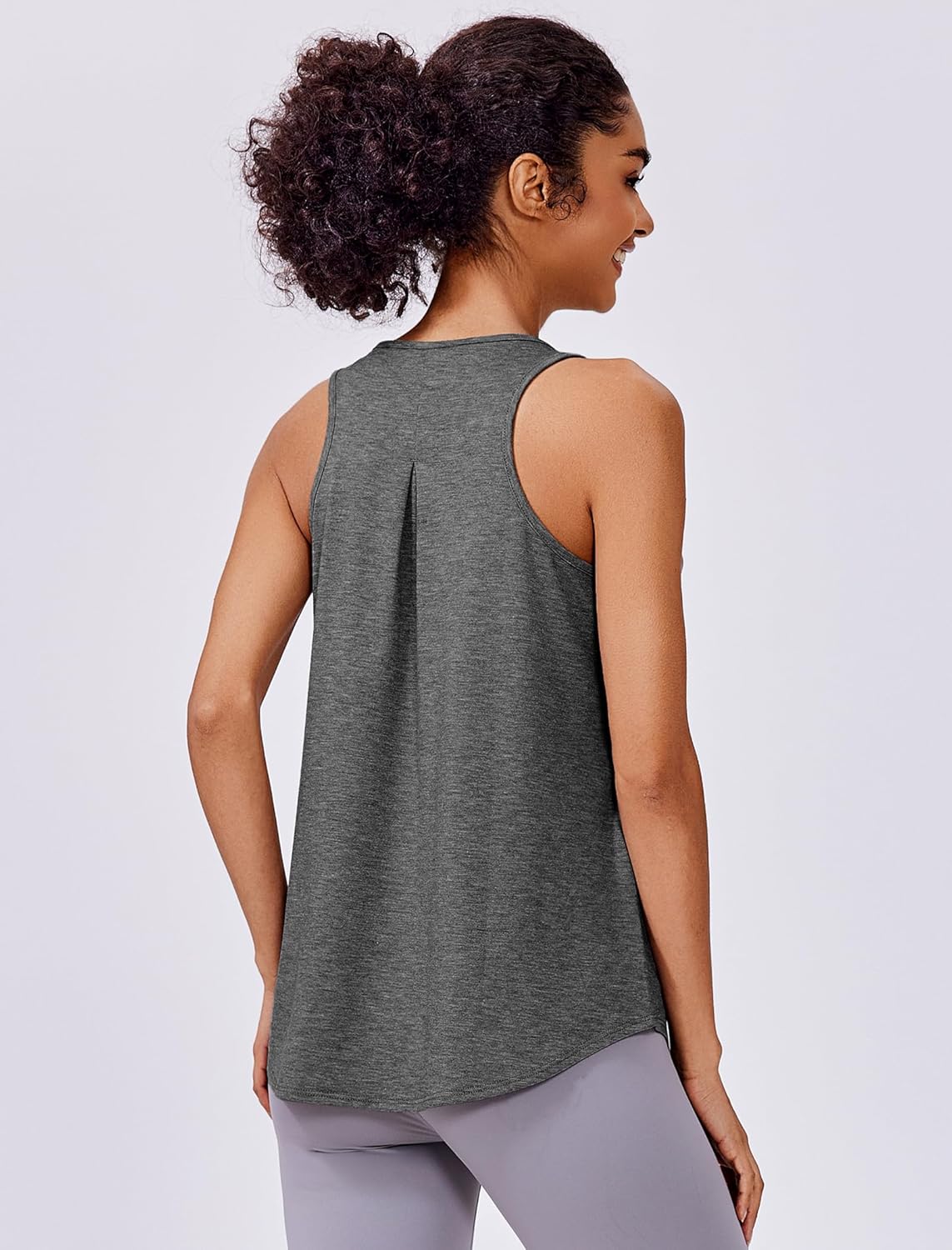 PINSPARK Workout Tops for Women Racerback Tank Top Pack Sleeveless Athletic Running Tops Loose Gym Shirt Quick Dry Yoga Tank - Image 2