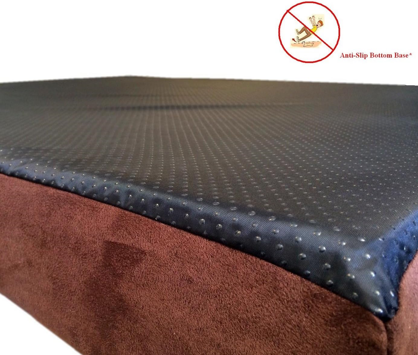 37''x27''x4'' Chocolate Brown Microsuede Fabric Replacement 100% Washable Luxury Comfort Dog Bed Zippered Duvet Gusset Cover Resistant Anti Slip - Cover Case Only