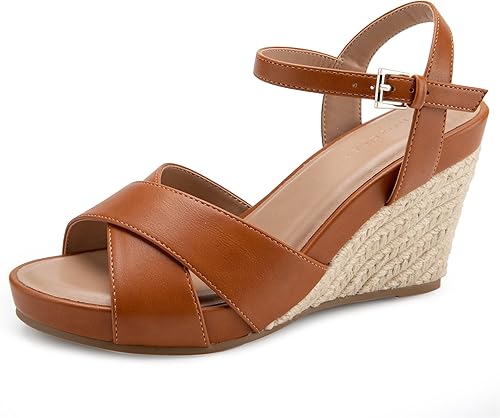 Aerosoles PASTEL Wedge Sandal, Tan, 6.5W