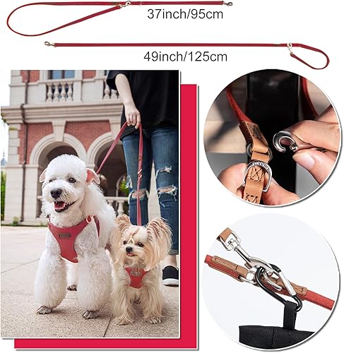 Miniatura 4 de Arnés sin tirones Puppytie para perro pequeño con correa multifunción, arnés para mascotas ligero, suave y ajustable, sin ahorcamiento, chaleco a