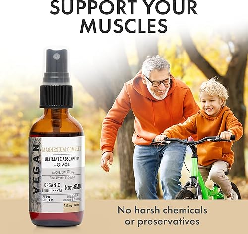 Miniatura 4 de Tri Magnesium Complex  Magnesio Biglicinato, Citrato & Taurato Líquido Spray 300mg con Vitamina C cruda y ZINC orgánico Boost Mist 40mg (Extra