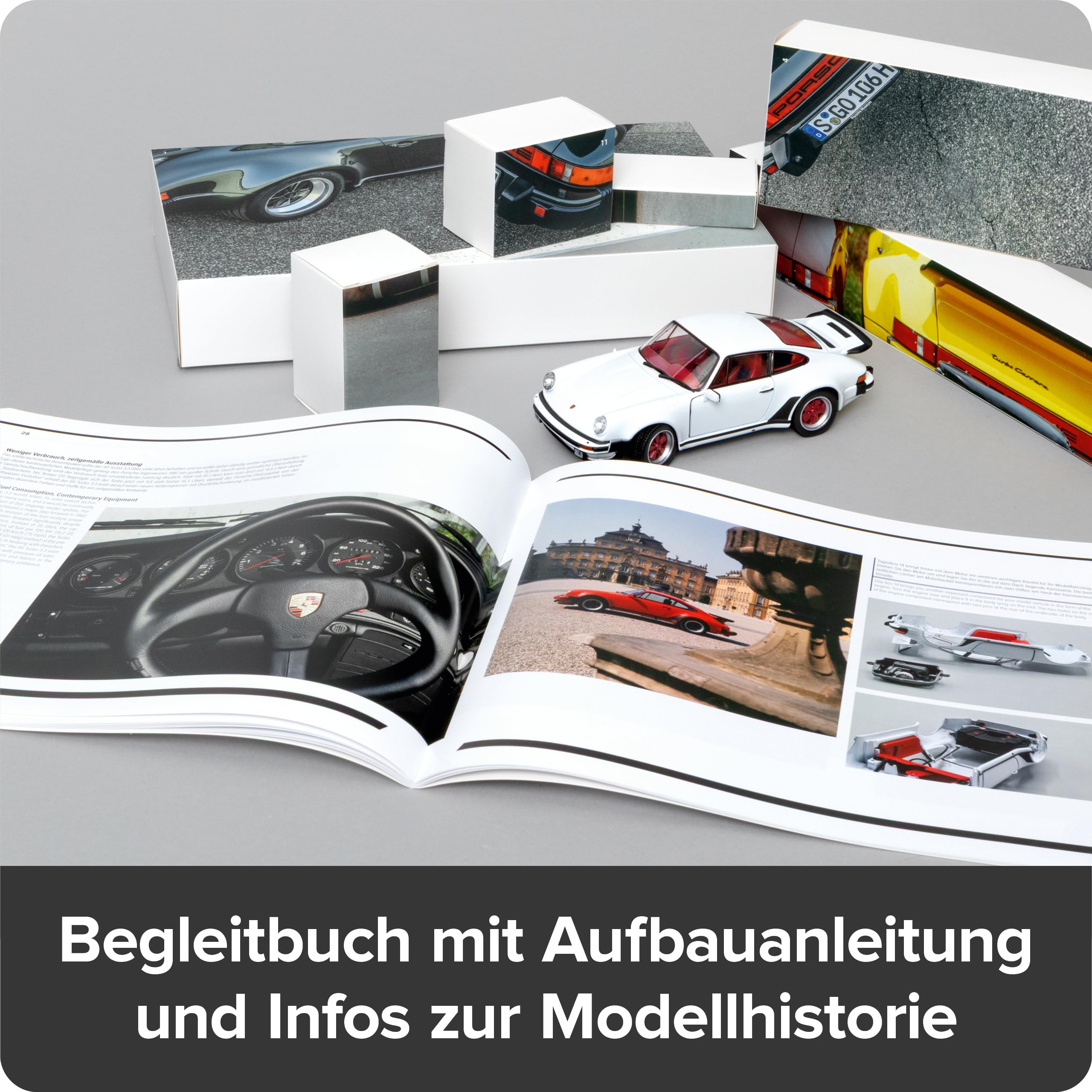 FRANZIS 67221 Porsche 911 Turbo 1:24 Grand Prix-White Advent