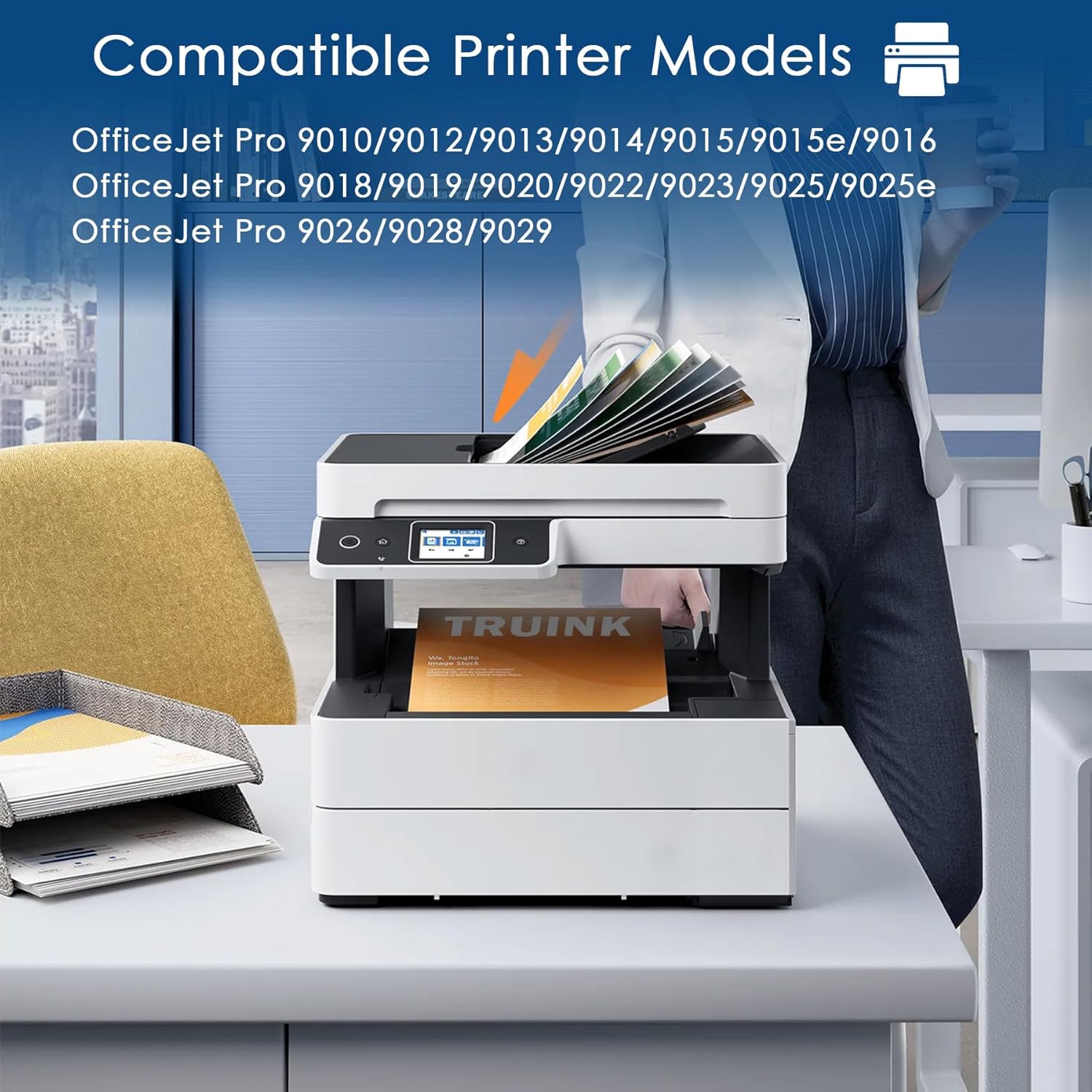 962XL Ink Cartridge 4-Pack Combo Pack Replacement for HP 962 | 962XL Ink Compatible with HP OfficeJet Pro 9010 9012 9013 9014 9015 9015e Printer Ink (4PK BK/C/M/Y)