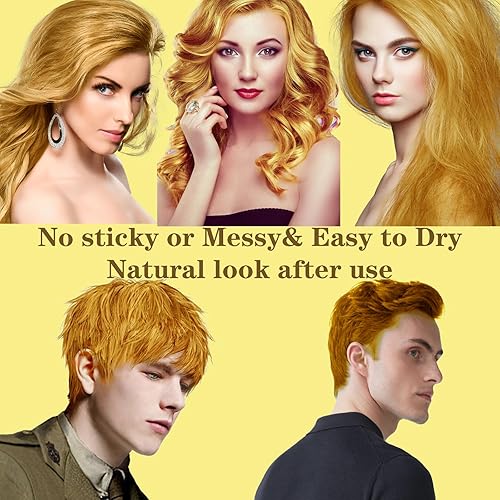 Miniatura 2 de Cera de color rubio para el cabello, lavable temporalmente, tinte temporal de color para el cabello para niños, cera de pintura de maquillaje para