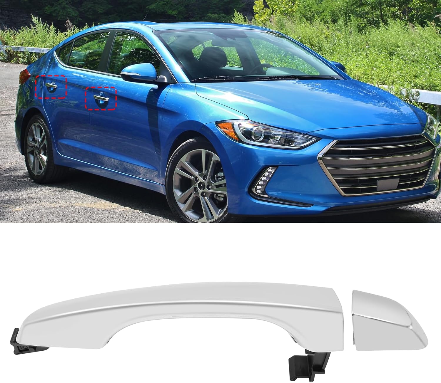 Amazon.com: APESER Compatible With Hyundai Elantra Door Handle 2017 ...