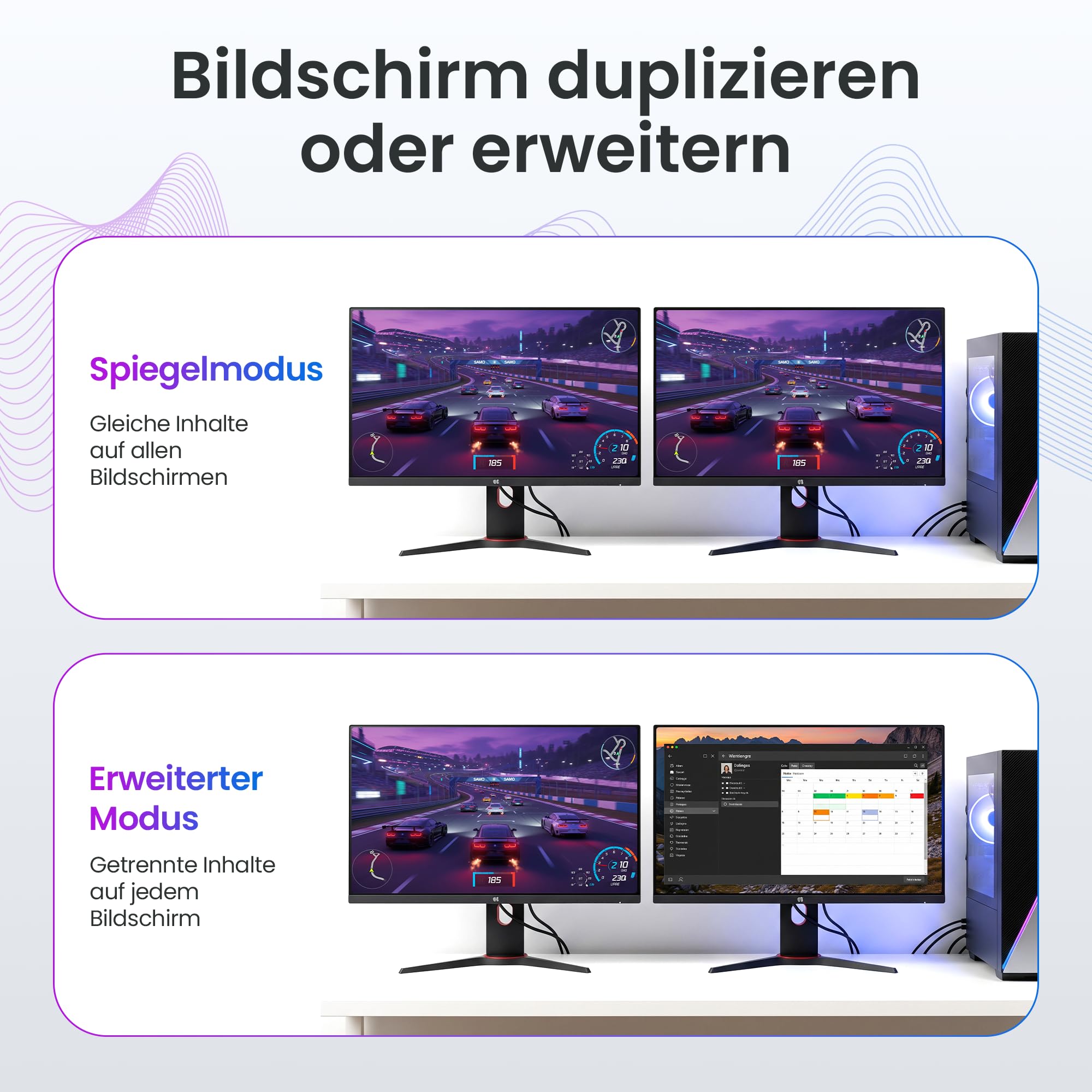 audio pirates DisplayPort 2.1 kabel (16 K UHD / 54 Gbps) – licencjonowany przez VESA, kabel do monitora, kabel DisplayPort 2.1, kabel DP z taśmą na rzep i pozłacanymi stykami