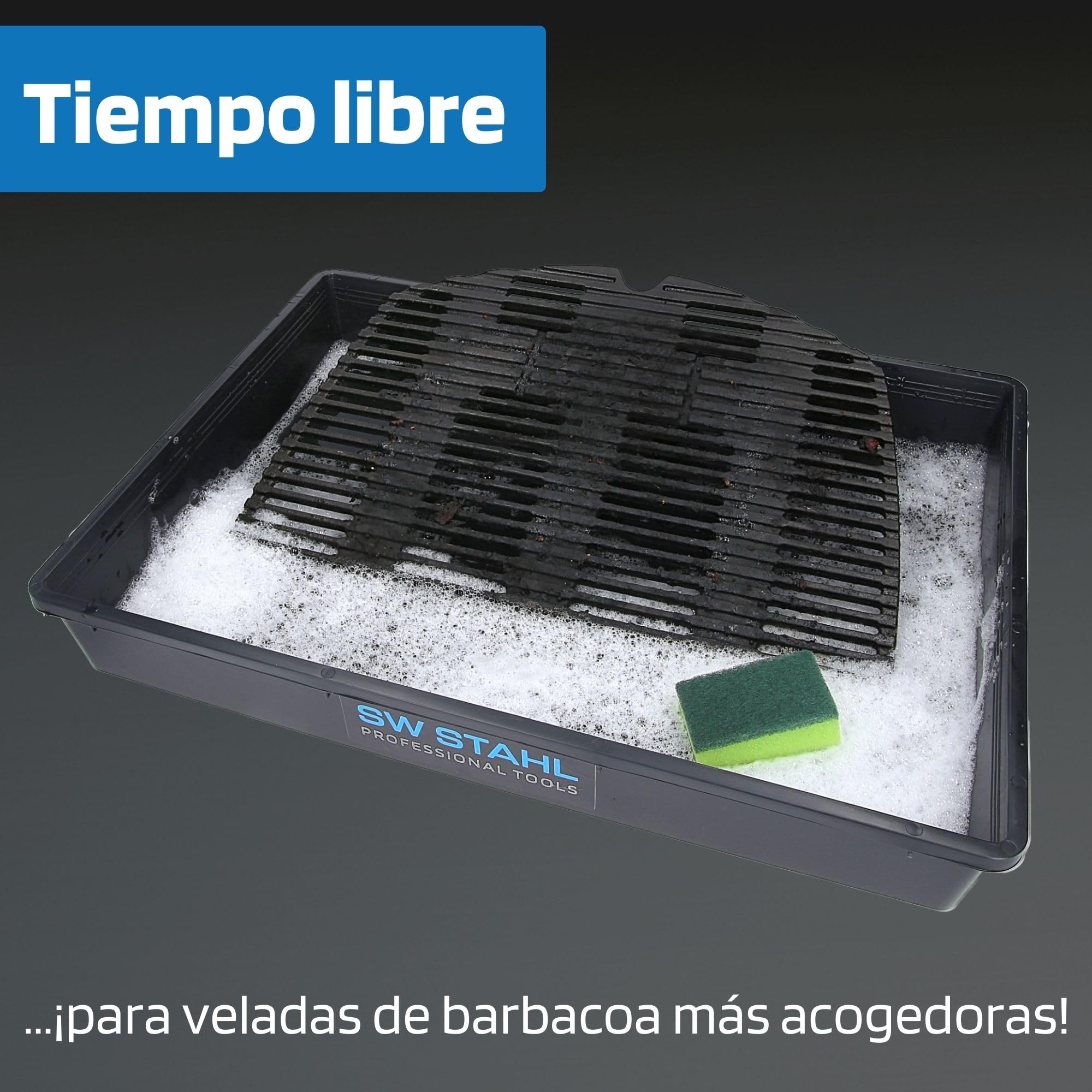 SW-Stahl 07376L Bandeja colectora universal, 56 x 43 x 8,5 cm, gran bandeja de plástico, 16 litros de capacidad, fabricada en Alemania
