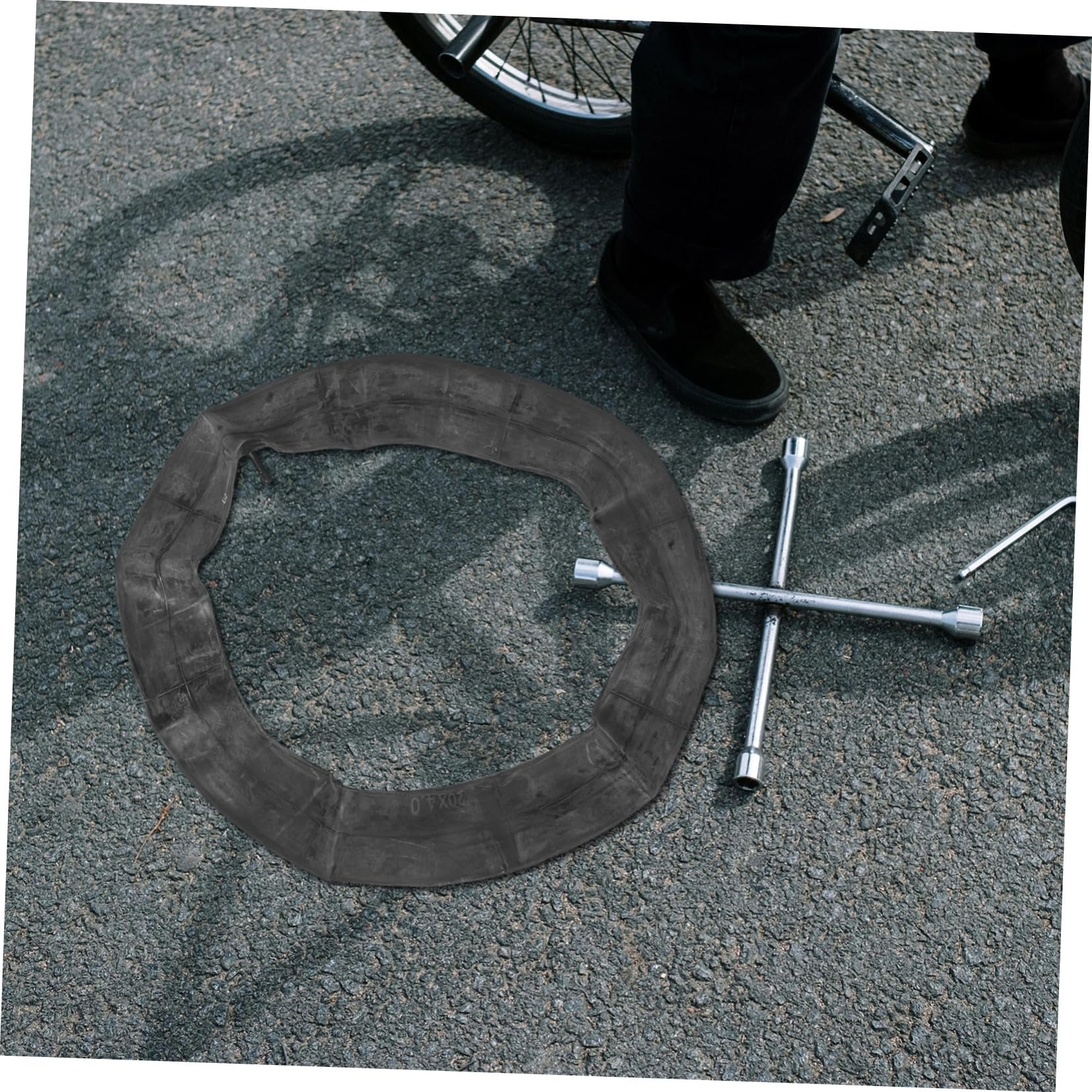 Camera D’Aria Bicicletta 26x4.0 2 Pezzi in Butile Nera | Mountain Bike e Scooter Elettrici, per Trail e Sabbia, Profilo Largo Stoccaggio Rapido