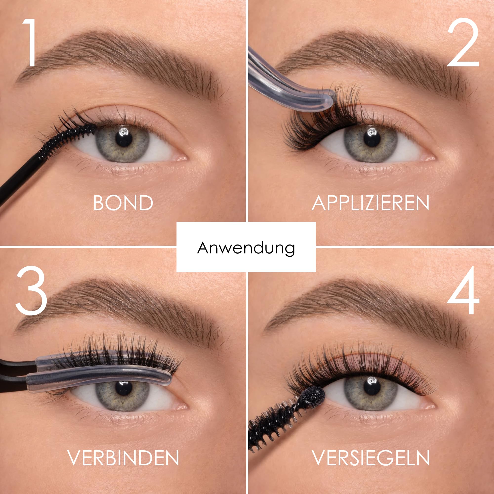 AYLASHES - DIY Wimpernextensions Starter Set Pretty Women | 6 Paar Wimpern, Applikator, Wimpernkleber, Top Coat Sealer transparent, Lash Remover | Wimpern DIY Set für zu Hause | bis zu 7 Tage Halt