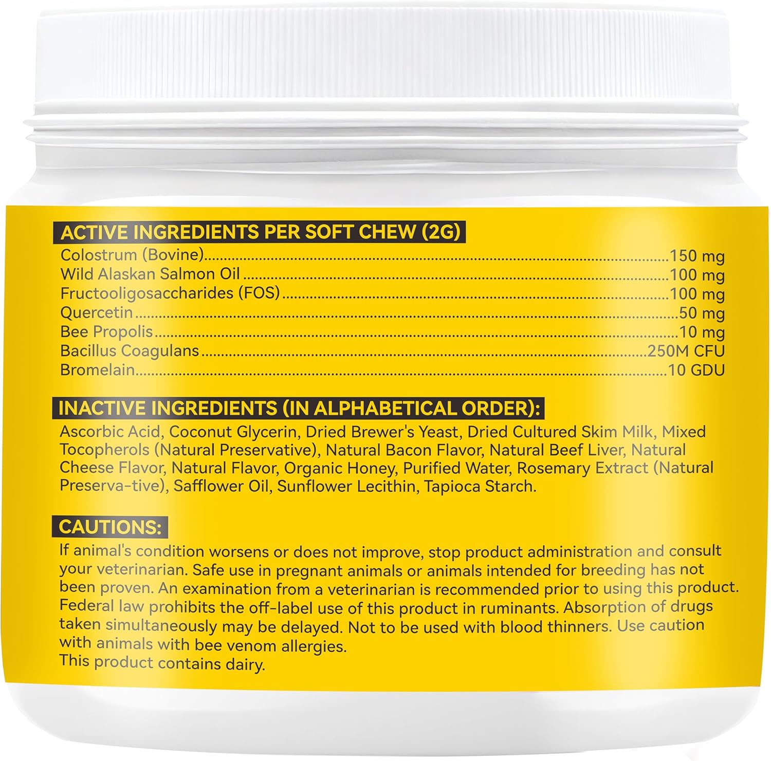 Allergy & Itch for Dogs | Daily Support for Itchy Skin, Immune Health & Seasonal Allergies from Colostrum, Bee Propolis + Probiotics | 150 Soft Chews