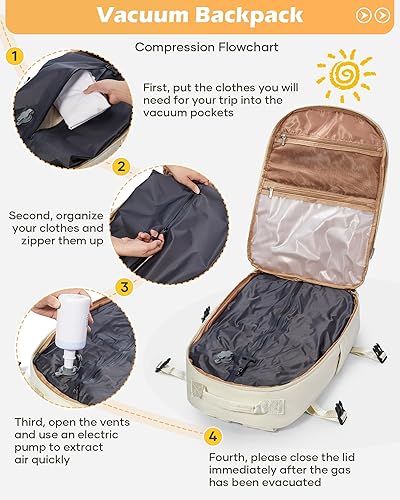 Miniatura 4 de bergsalz Mochila de viaje para mujeres y hombres, mochila de mano para viajar en avión, artículos esenciales de viaje, senderismo, mochila para