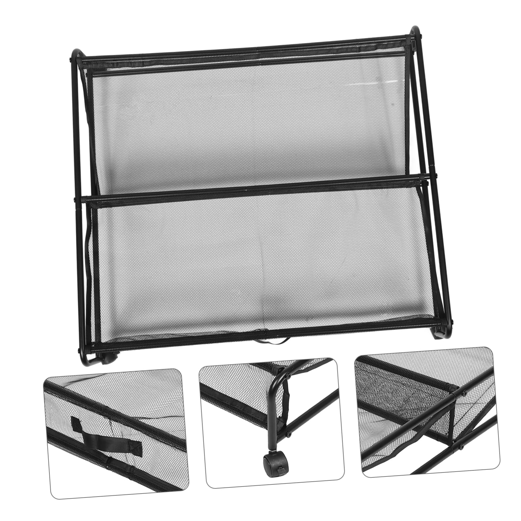 BESTYASH Zapatero de Malla con Ruedas para Debajo Cama, Plata