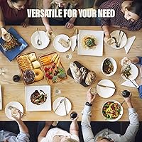 Vista 7 de 1 bandeja rectangular de madera de acacia maciza de 13 x 9 pulgadas, tablero de madera natural para bar, fiesta de café