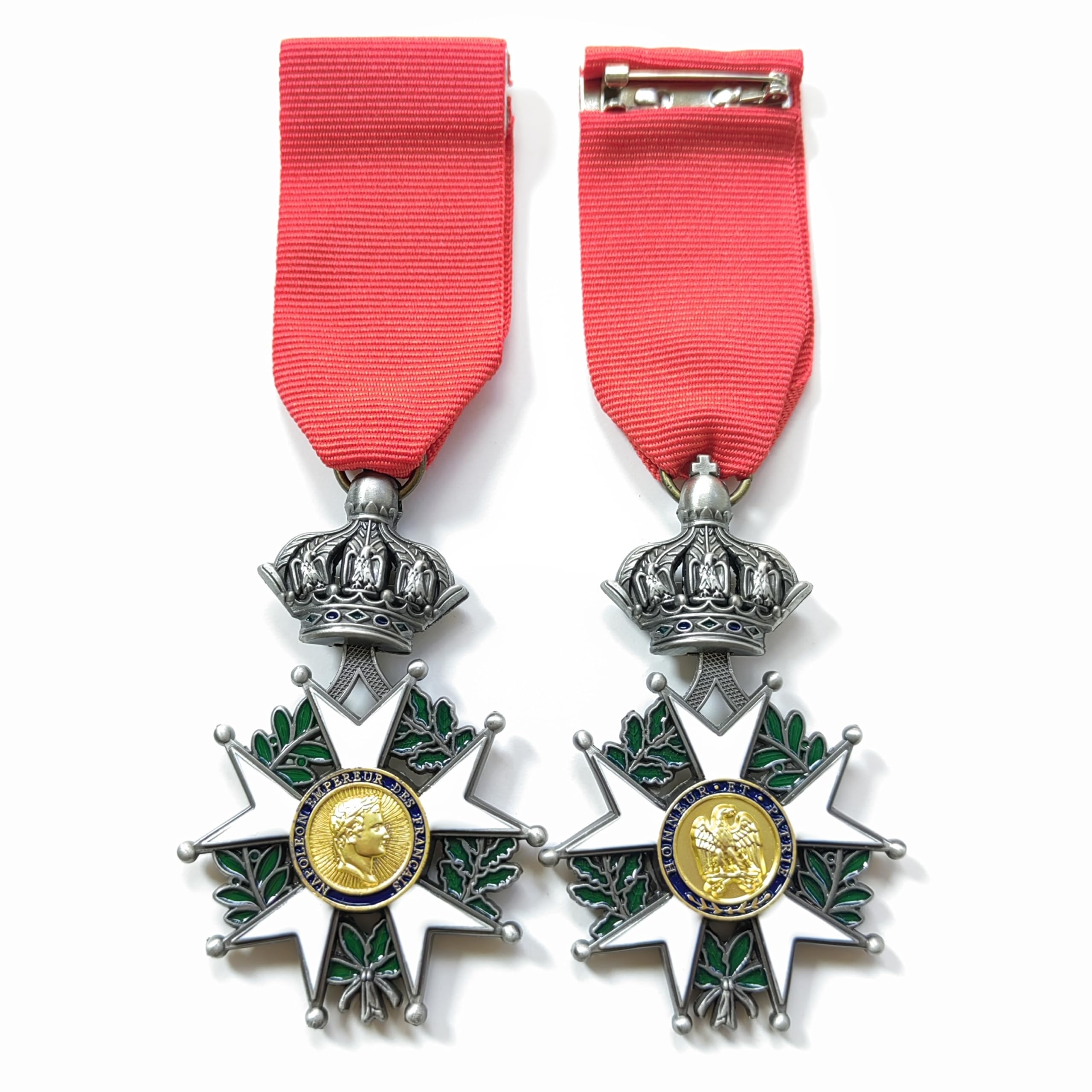 Légion d'honneur française Médaille militaire la plus élevée Reproduction de la médaille de l'Ordre du mérite de Napoléon avec couronne