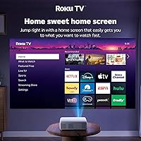 Vista 4 de Aurzen Roku TV Smart Projector with Wifi and Bluetooth, Roku Streaming Experience Built-in, 1080P FHD, Dolby Audio, Auto Focus & Keystone, Zoom