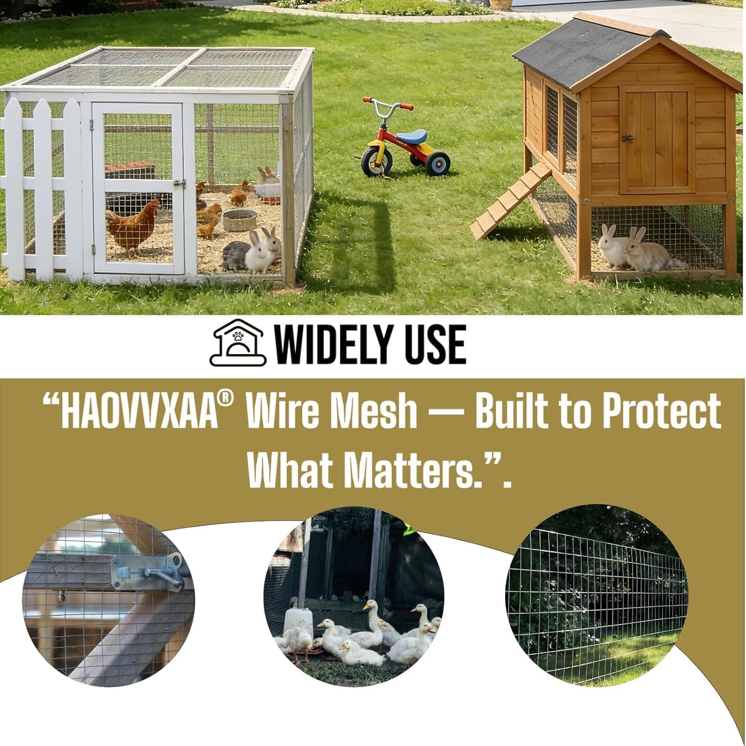 Hardware Cloth 1/2 inch 20 Gauge Hot Dipped Galvanized Welded Wire Mesh Roll, Heavy Duty Zinc-Coated Steel Fence for Garden, Chicken Coop, Animal Cage, Outdoor Run & DIY Projects (1/2"x36"x16')