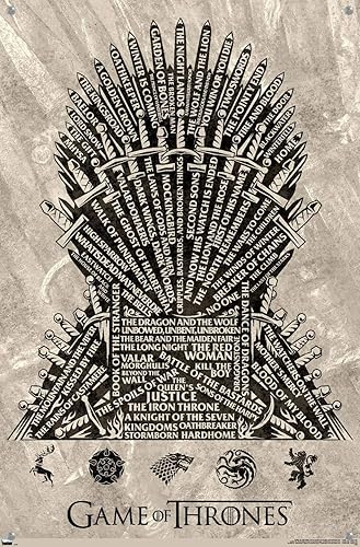 Miniatura 4 de Trends International Juego de Tronos - Póster de pared del trono de hierro, 14.72 x 22.37 pulgadas, paquete de póster premium y alfiler