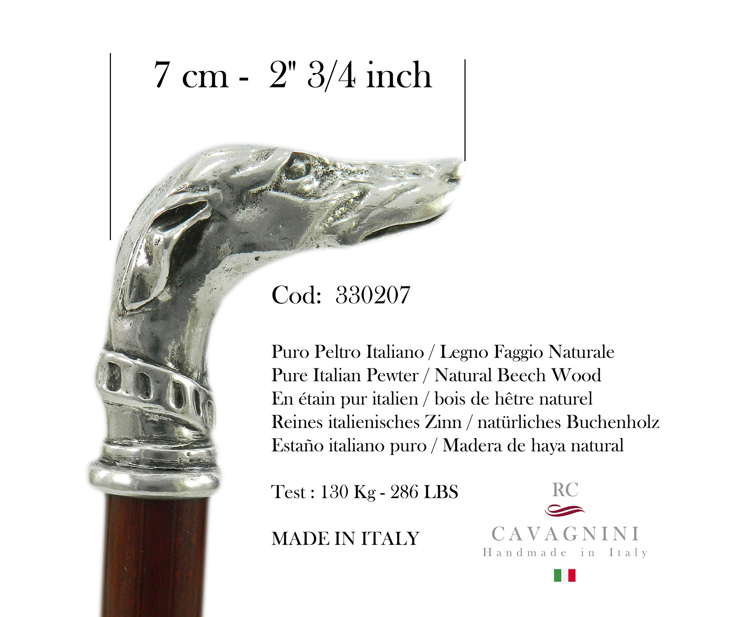 CAVAGNINI - laska drewniana - greyhound. Regulowana laska - ręcznie robiona we Włoszech