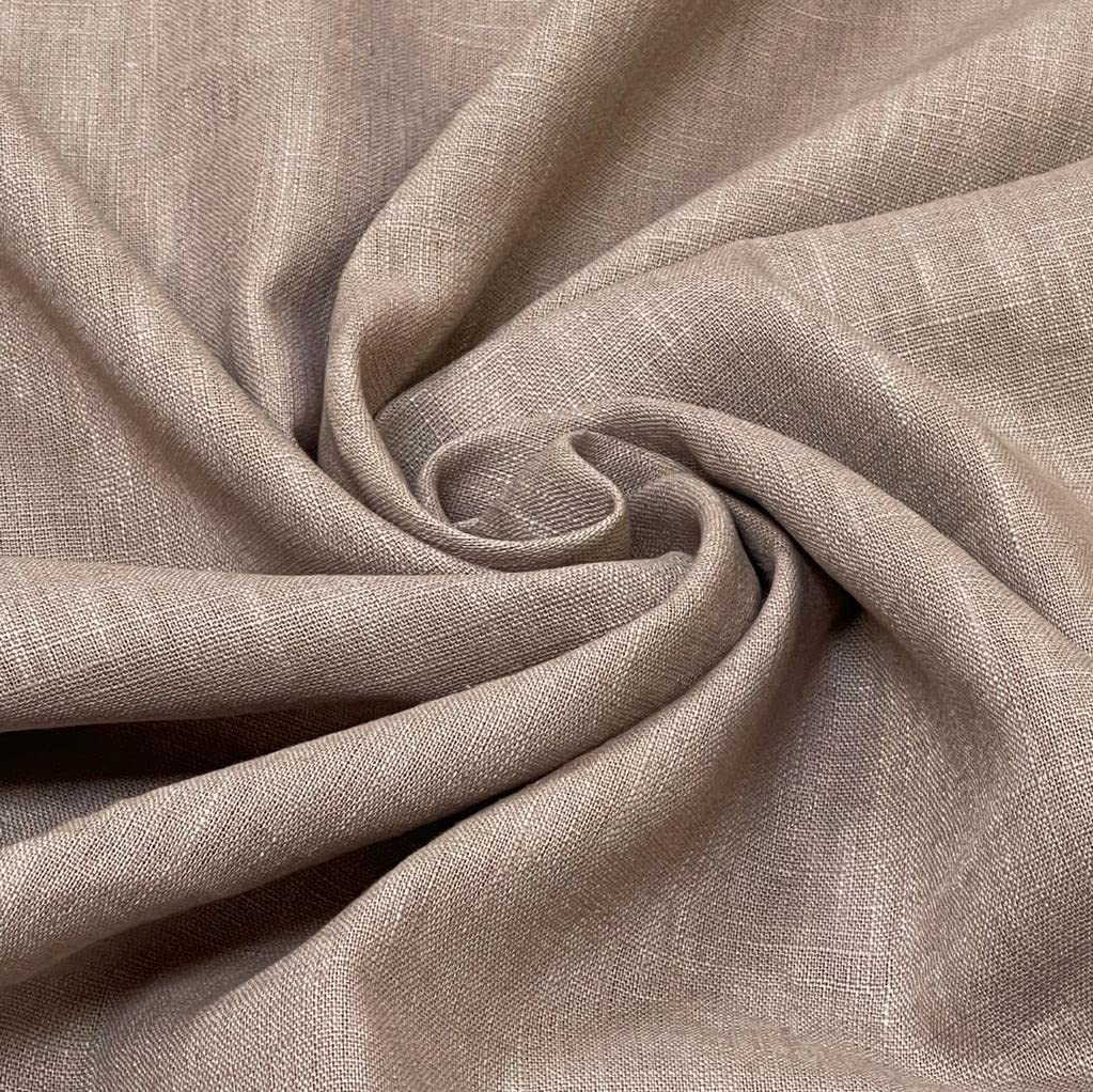 100% Pure Washed Linen Flax Fabric 45 Colours 135cm Wide 240gsm Per Metre (7005 ASH) (ONE - METRE)